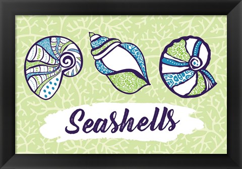 Framed Seashells Print