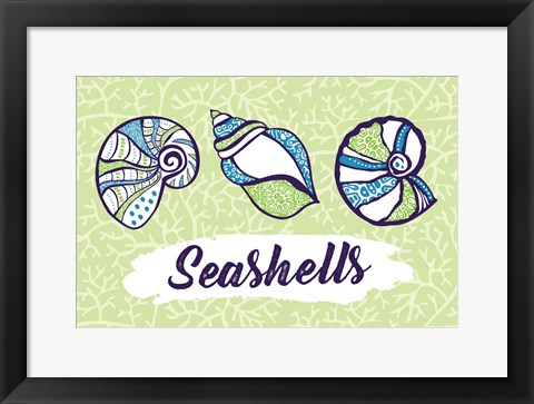 Framed Seashells Print