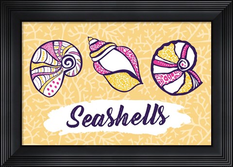 Framed Seashells Print