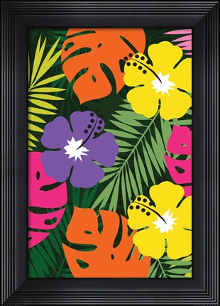 Framed Tropical Floral Print