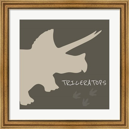 Framed Triceratops Print