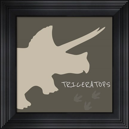Framed Triceratops Print