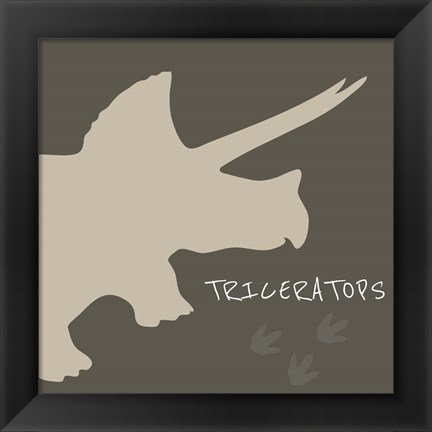 Framed Triceratops Print