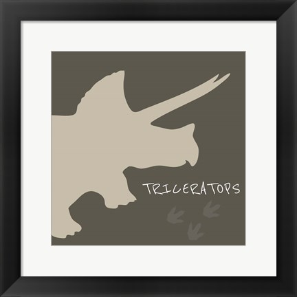 Framed Triceratops Print