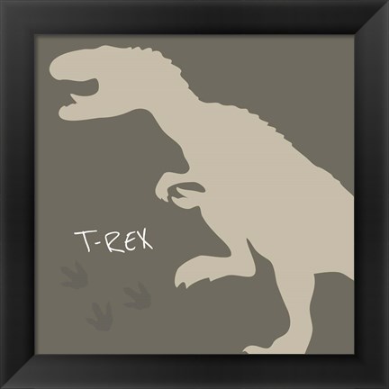 Framed T-Rex Print