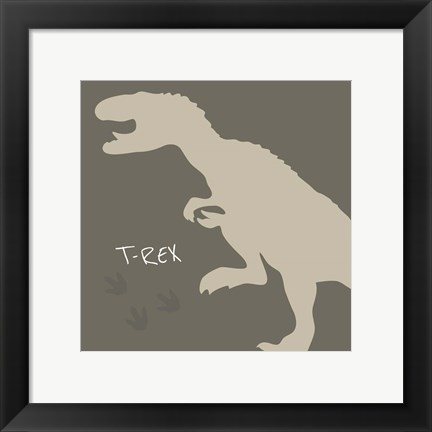 Framed T-Rex Print