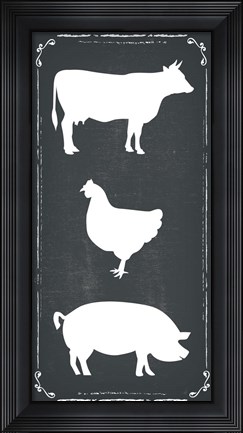 Framed Farm Animals Print