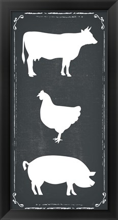 Framed Farm Animals Print