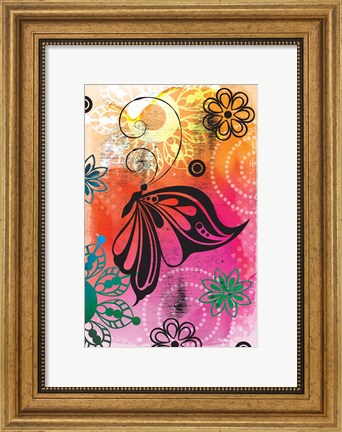 Framed Warm Colors Florals II Print