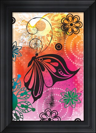 Framed Warm Colors Florals II Print