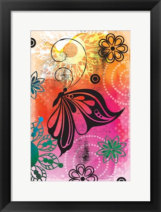 Framed Warm Colors Florals II Print