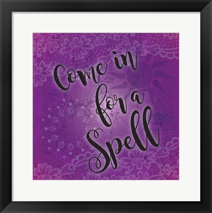 Framed Come in for a Spell Print