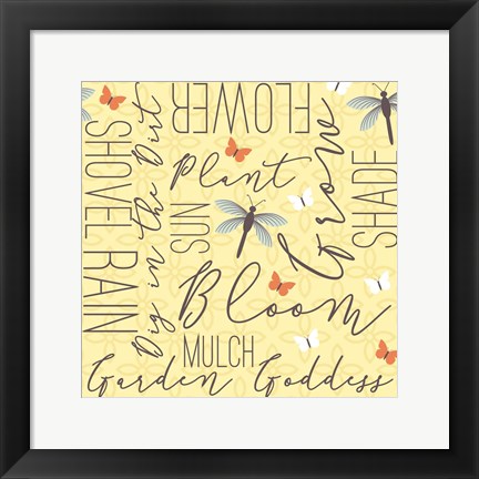Framed Garden Goddess Word Print