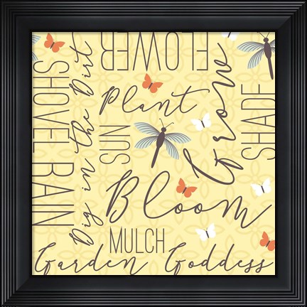 Framed Garden Goddess Word Print