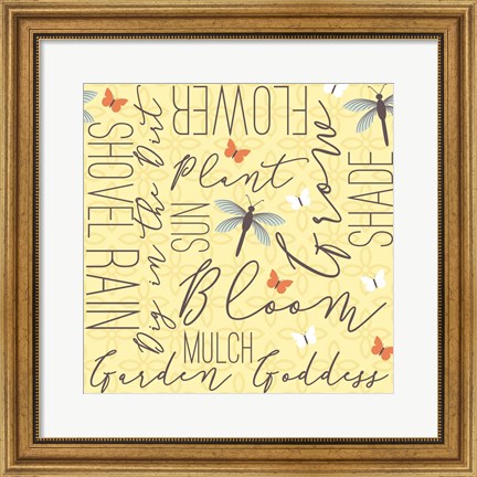 Framed Garden Goddess Word Print