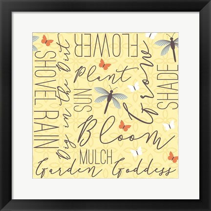 Framed Garden Goddess Word Print