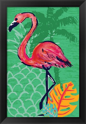 Framed Tropical Flamingo Print