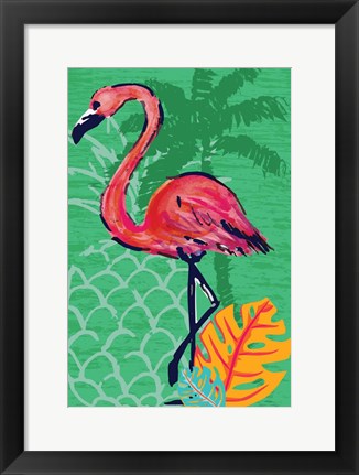 Framed Tropical Flamingo Print