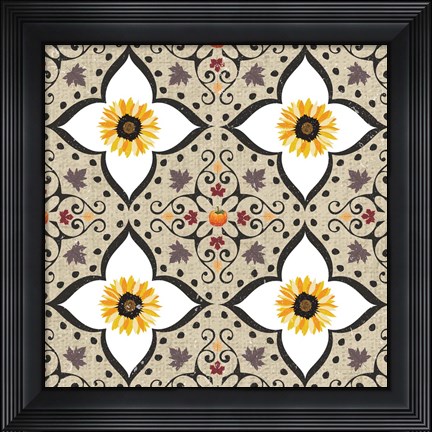 Framed Autumn Harvest Sunflowers Print
