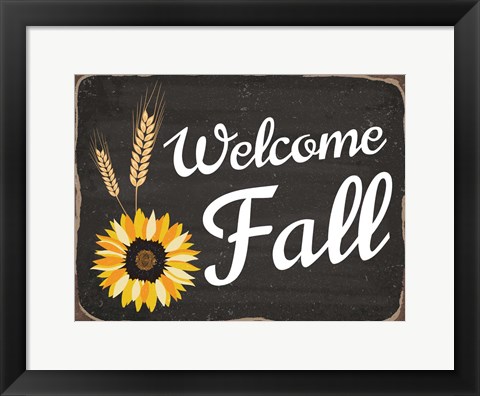 Framed Welcome Fall Print