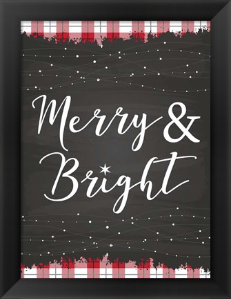 Framed Merry &amp; Bright Print