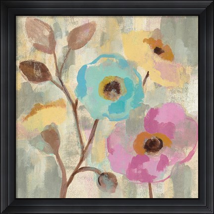 Framed Fog and Flowers III Print