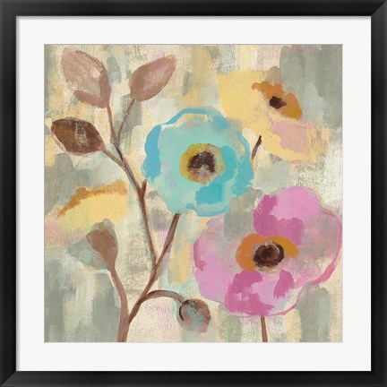 Framed Fog and Flowers III Print