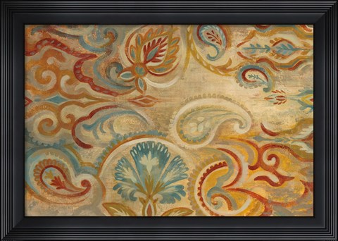 Framed Antique Paisley Print