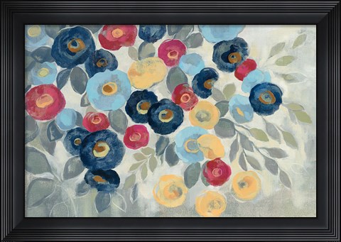 Framed Winter Flowers I Print