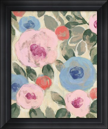 Framed Parisian Floral II Pastel Print