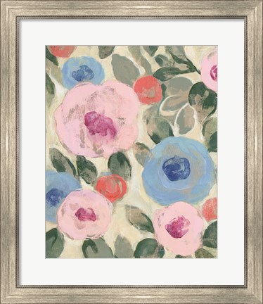 Framed Parisian Floral II Pastel Print