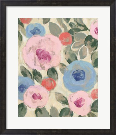 Framed Parisian Floral II Pastel Print