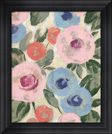 Framed Parisian Floral III Pastel Print