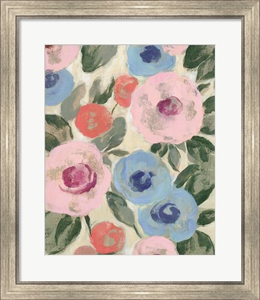 Framed Parisian Floral III Pastel Print