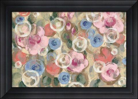 Framed Parisian Floral I Pastel Print