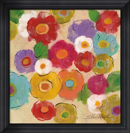 Framed Bohemian Bouquet II Print