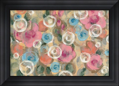 Framed Parisian Floral I Print