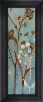 Framed Branches in Turquoise I Print