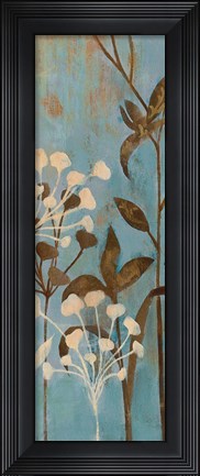 Framed Branches in Turquoise II Print