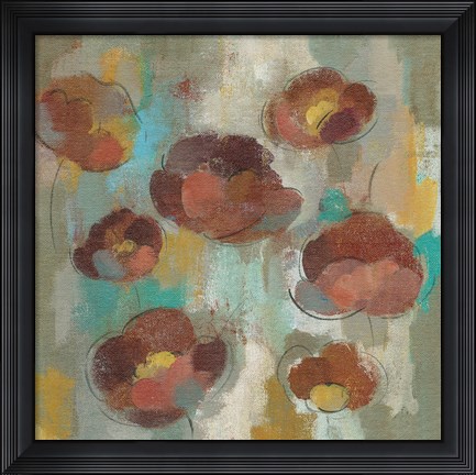 Framed Marsala Blooms II Print