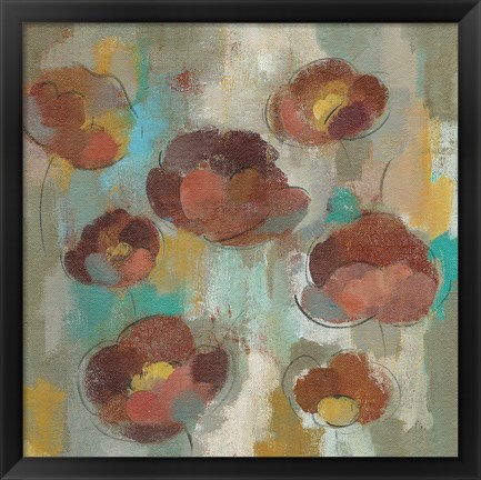 Framed Marsala Blooms II Print