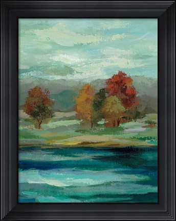 Framed Malachite Lake I Print