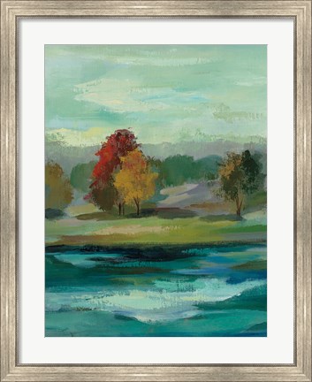 Framed Malachite Lake II Print