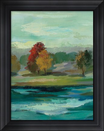 Framed Malachite Lake II Print