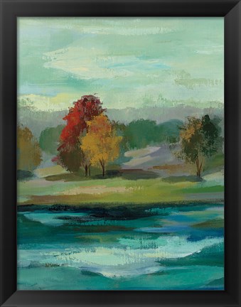 Framed Malachite Lake II Print