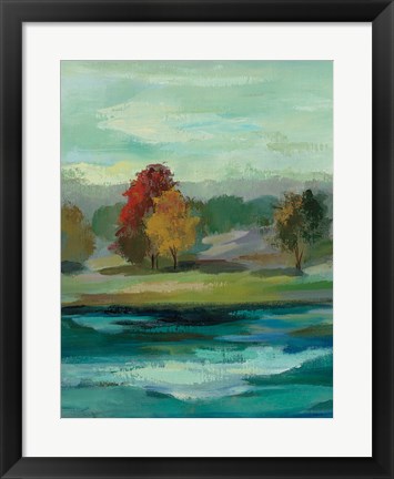 Framed Malachite Lake II Print