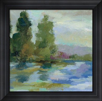 Framed Sunrise at the Lake I Print