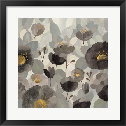 Framed Morning Bloom Greige Print