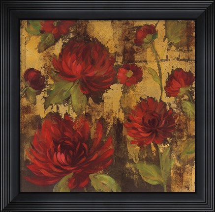 Framed Majestic Dahlias I Print