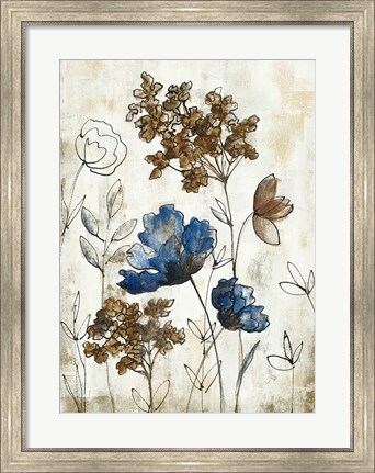 Framed Botanical Trio III Neutral Print